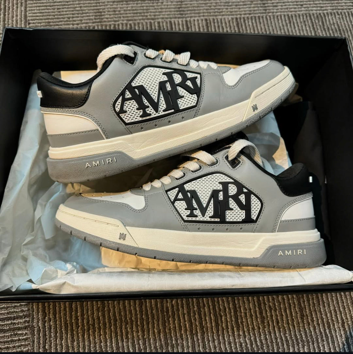 Amiri grew low tops w box