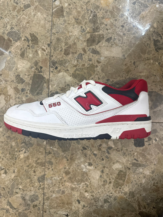 New Balance 550 white red black used