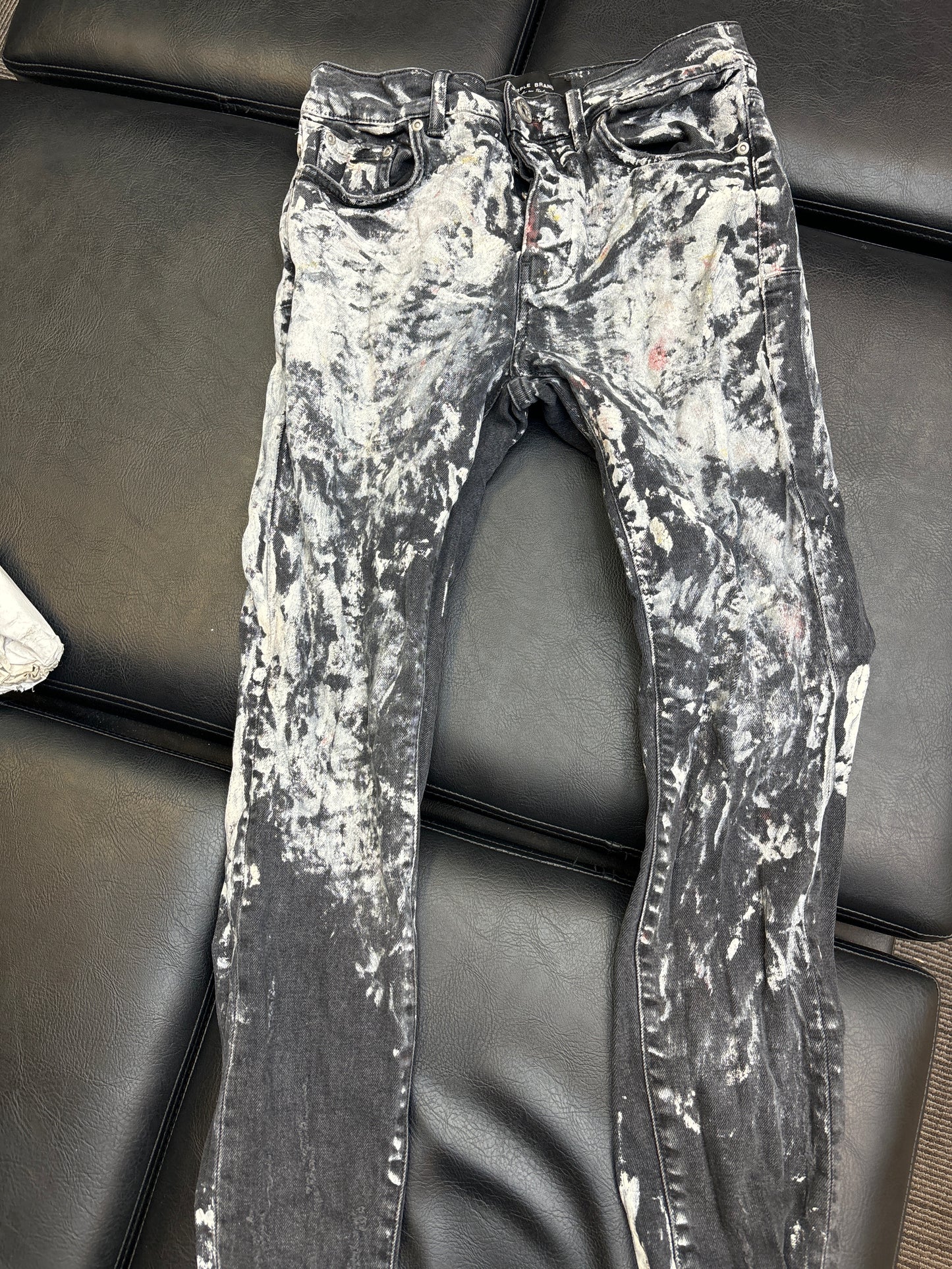 Purple Brand Jeans White Paint Black Tag (Used)