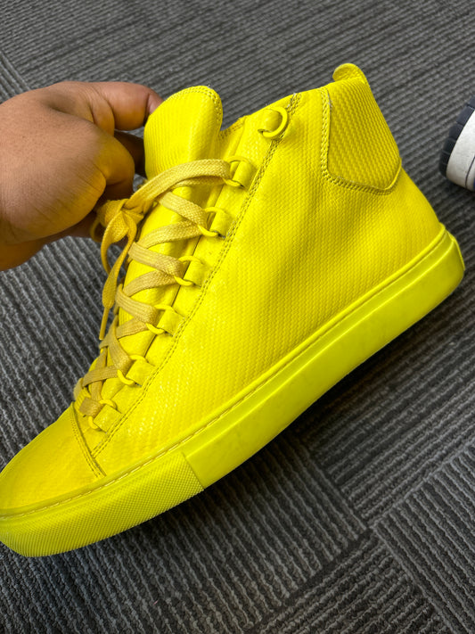 Balenciaga Yellow Hightop Sneakers