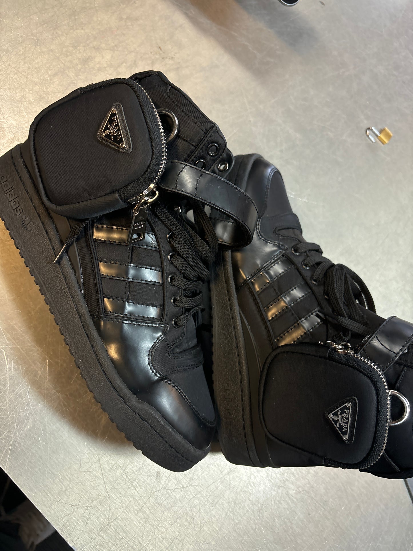 Adidas Forum High x Prada Black (Used/ No Box)