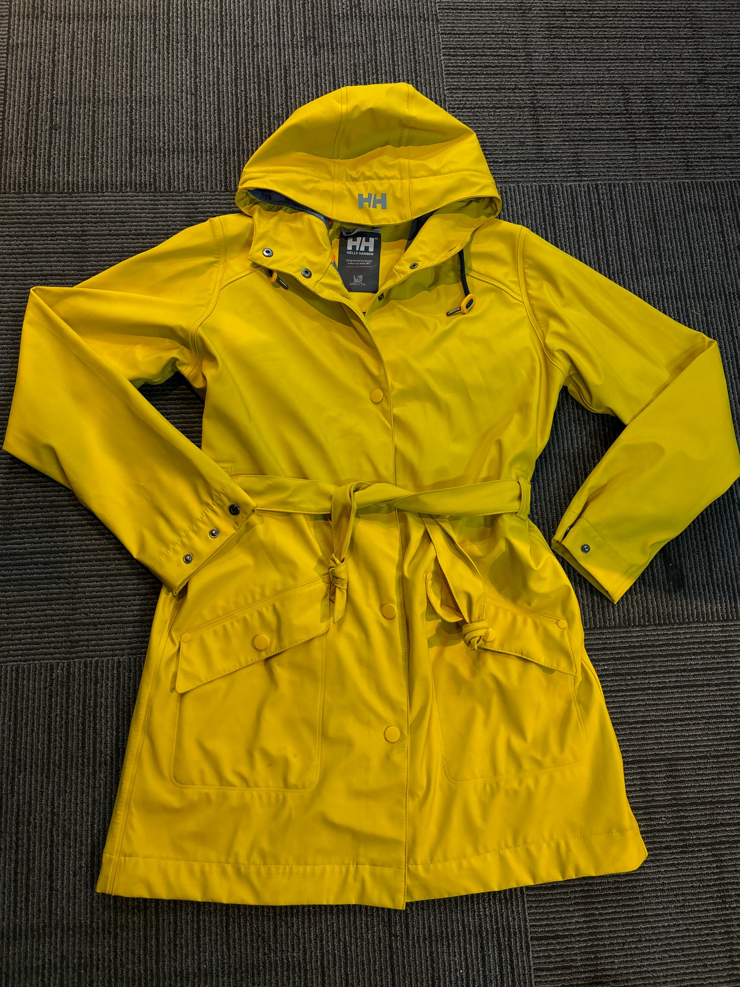 Helly Hansen Yellow Rain Coat Used