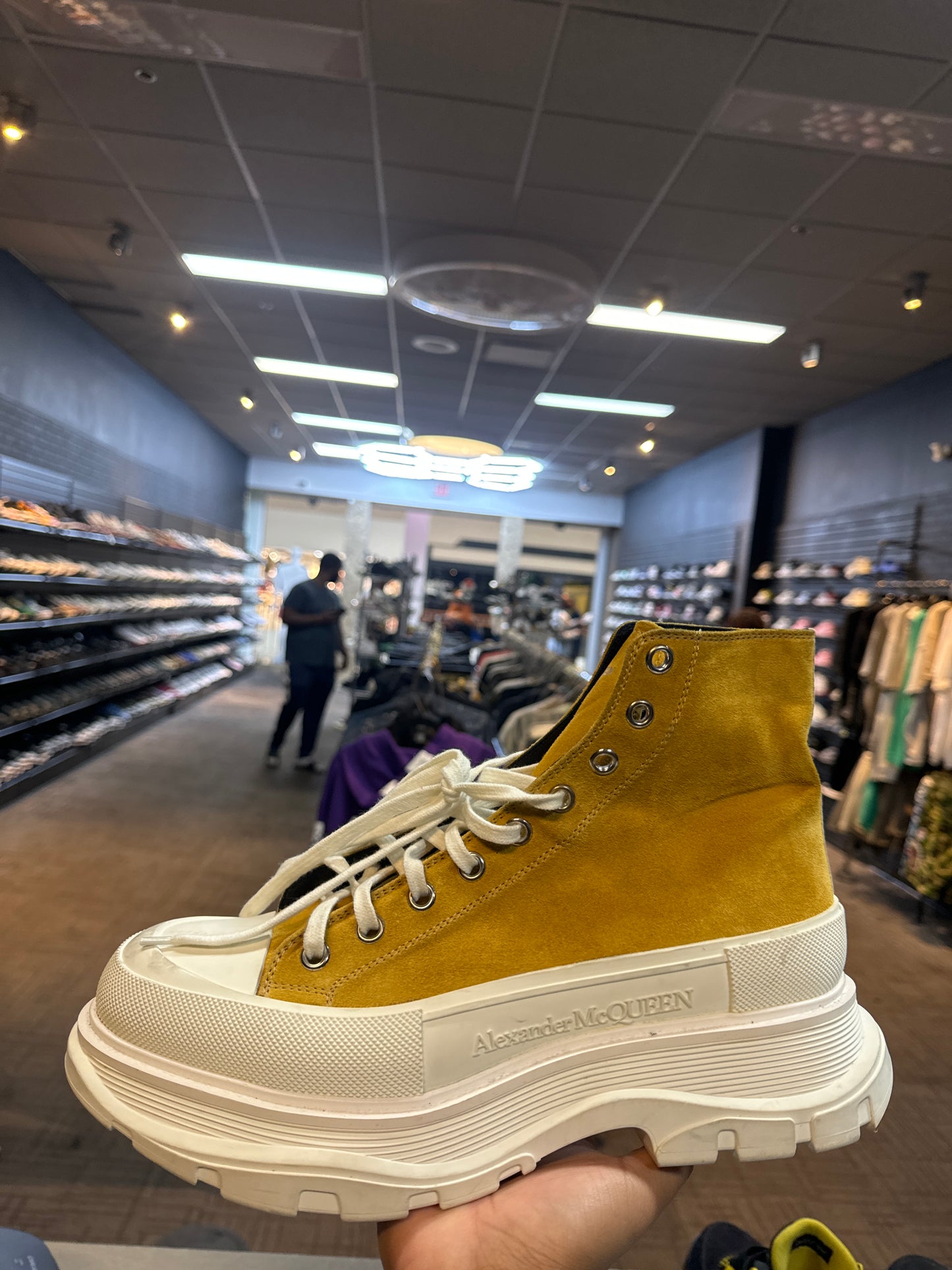 Alexander McQueen yellow Hightop Boot Used