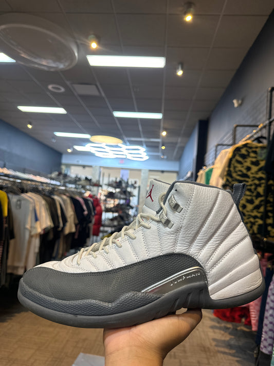 Jordan 12 white dark grey