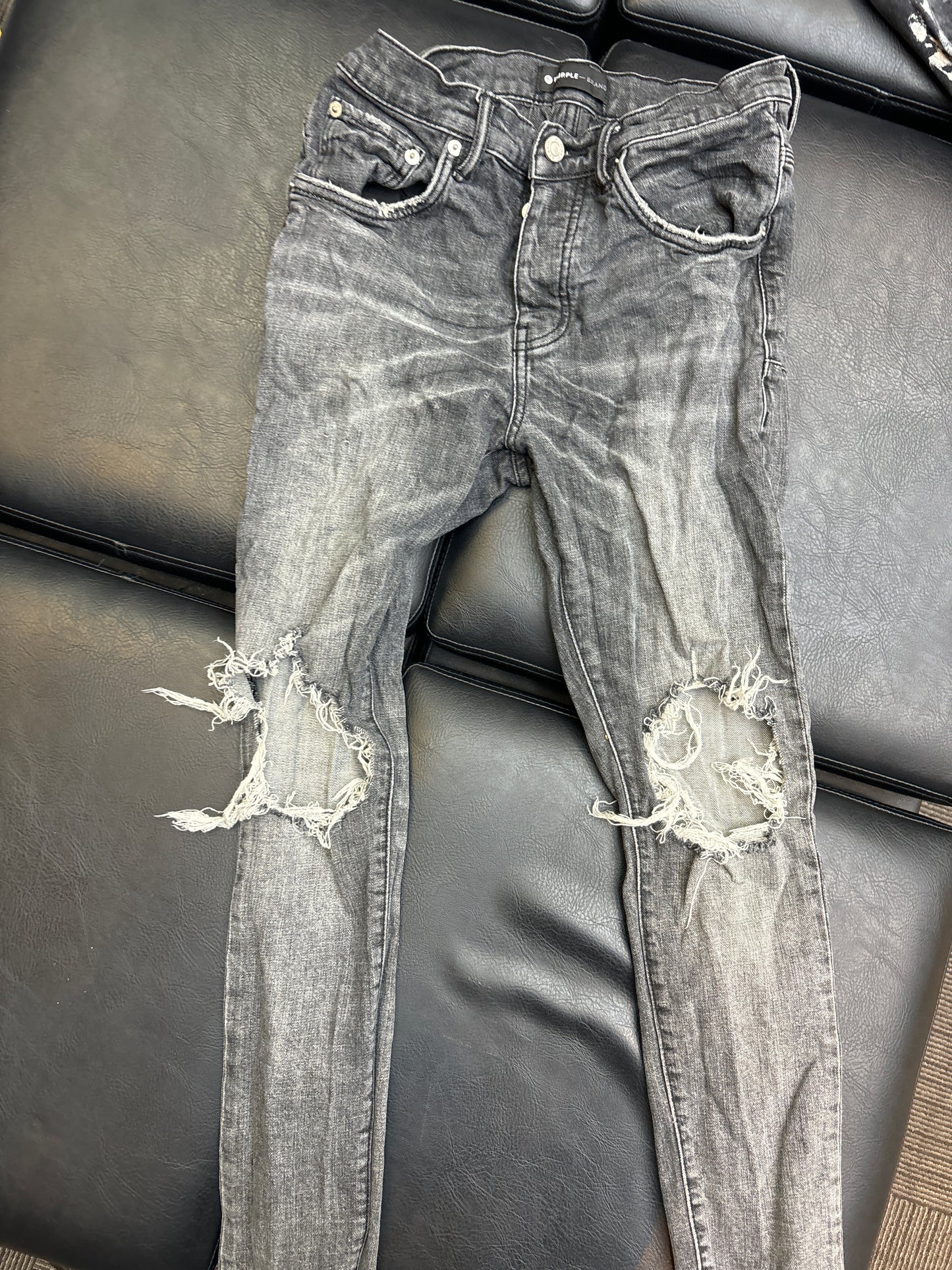 Purple Brand Jean Grey Blowout Knees (Used)