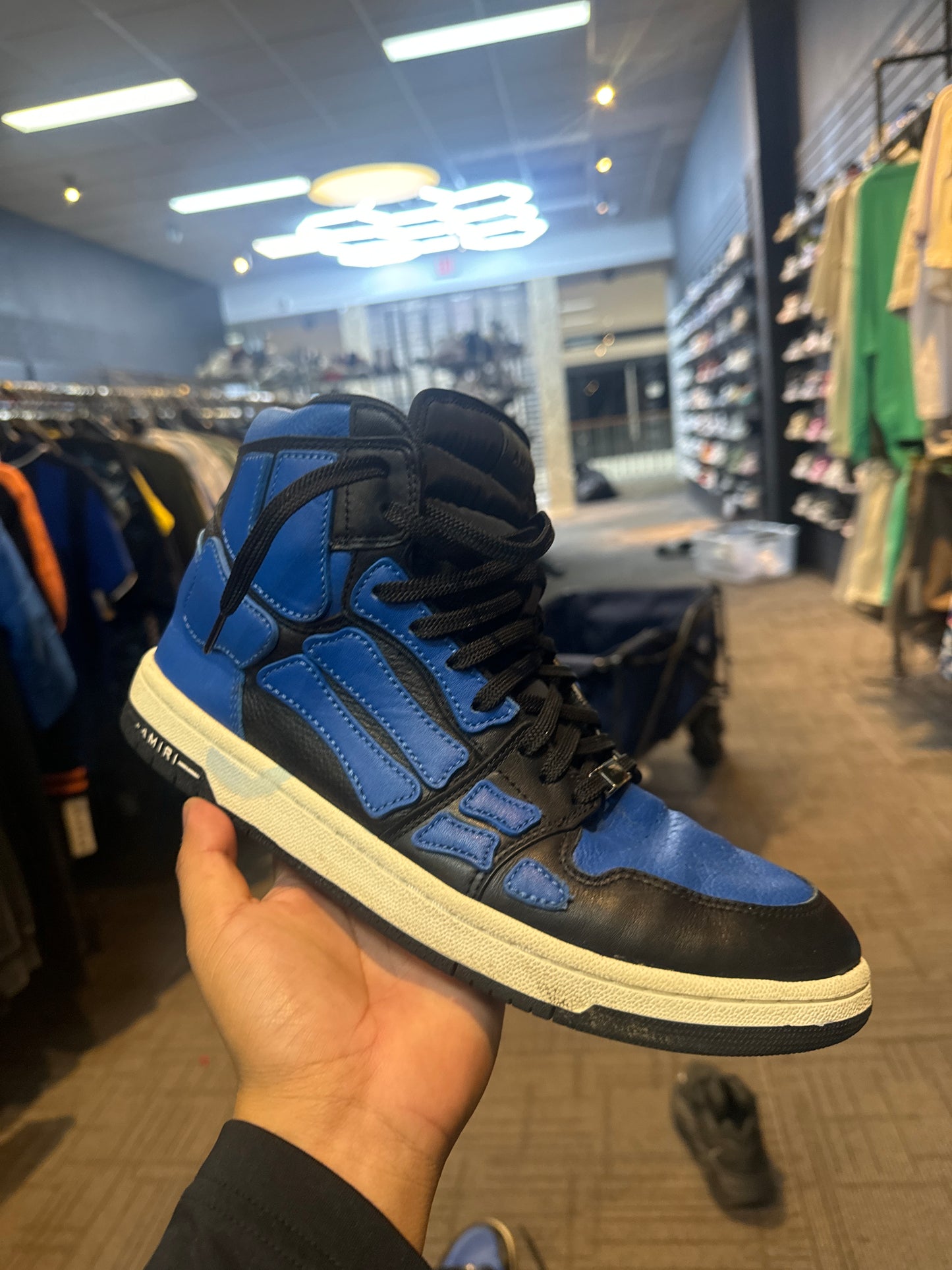 Amiri High Top Black Blue Used No Box