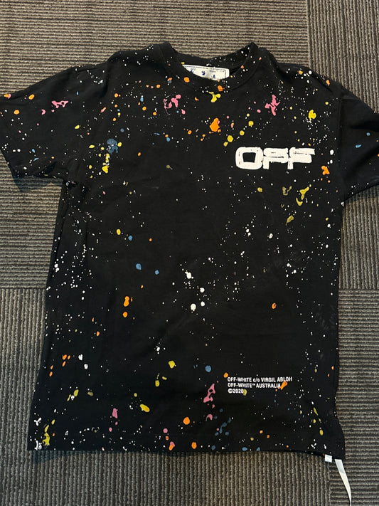 Off White Paint Splatter Tshirt