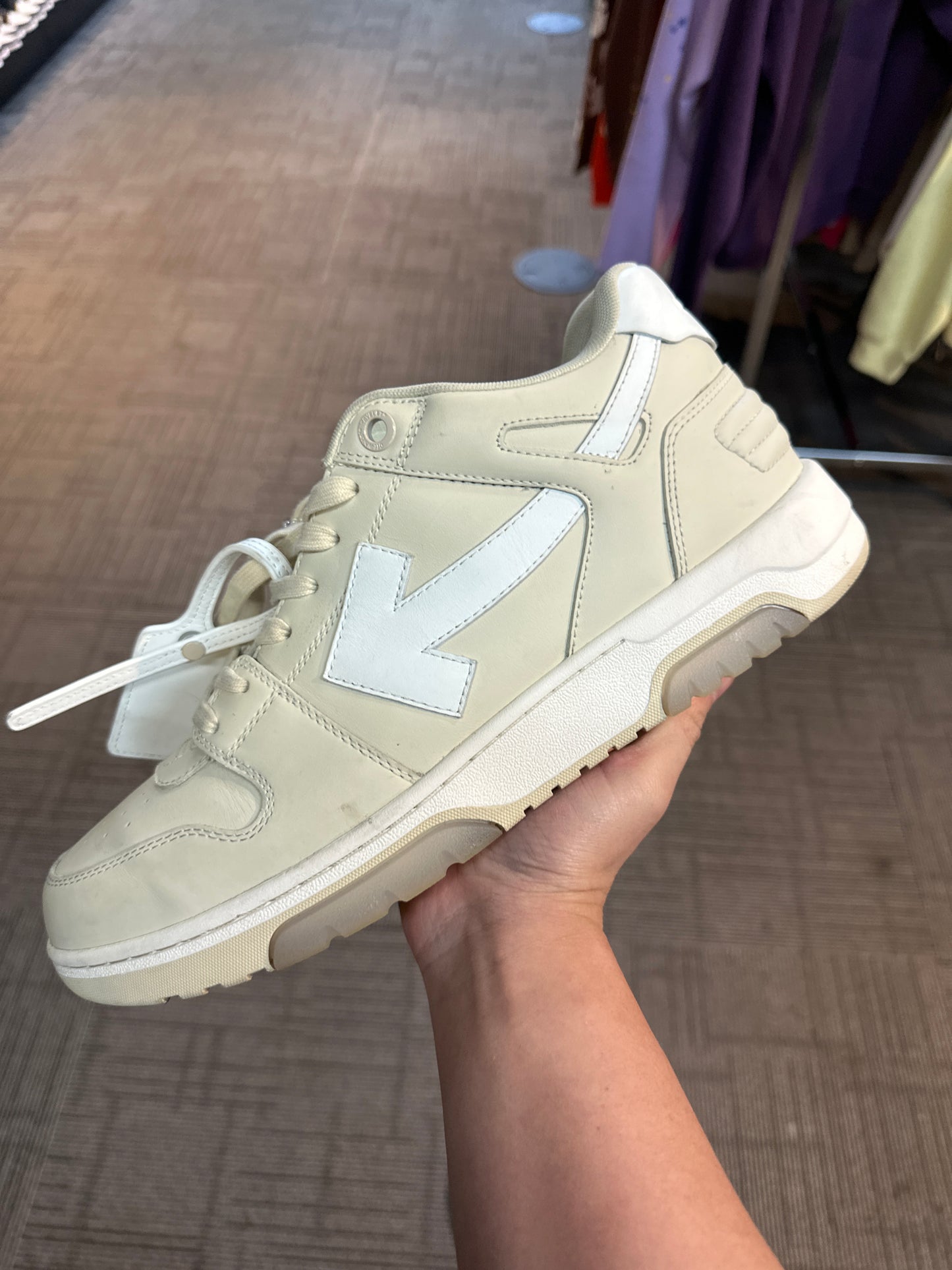 Off White Out Of Office Beige Tan (used)