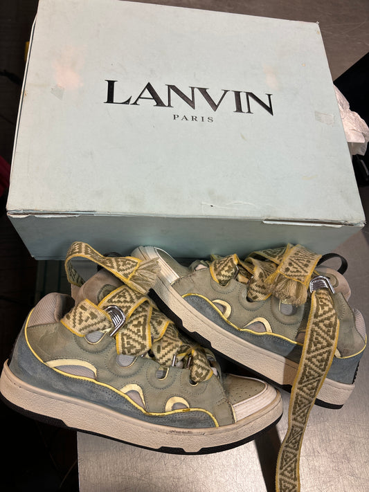 Lanvin curb blue grey used w box