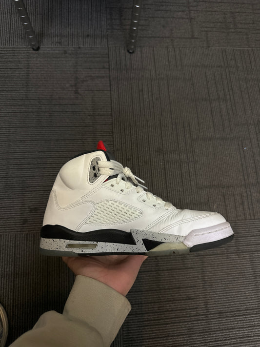 jordan 5 white cement (used)