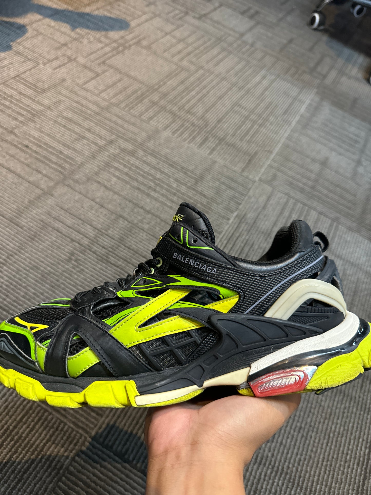 Balenciaga Neon Green Track Used