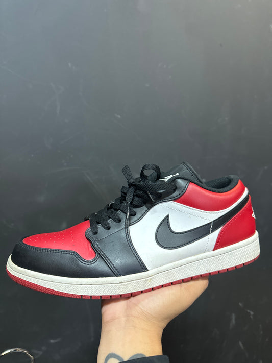 Jordan 1 Low Bred Toe Used No Box