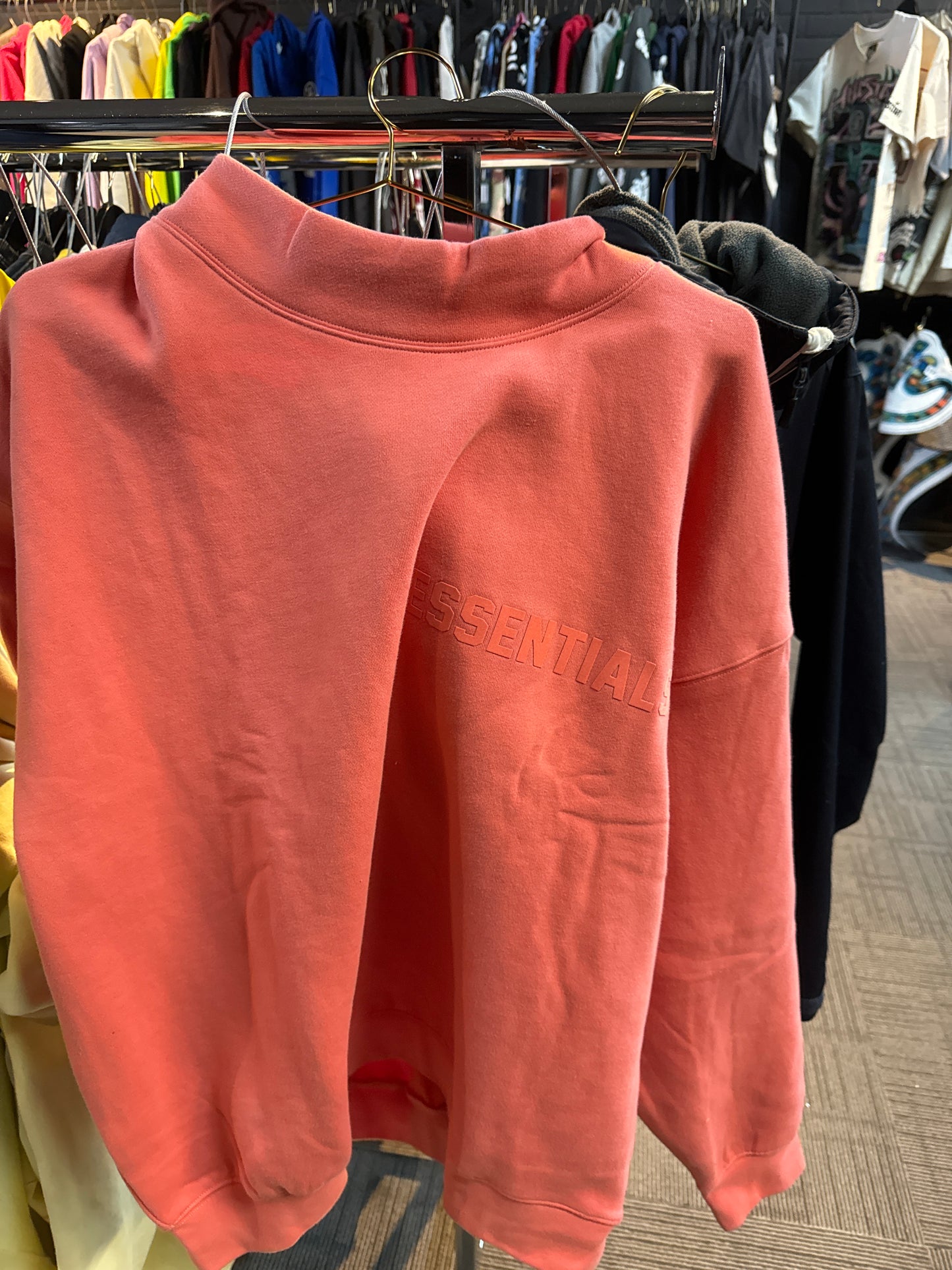 Essentials Coral Brand New Mockneck