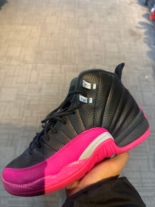 Jordan 12 black pink used box