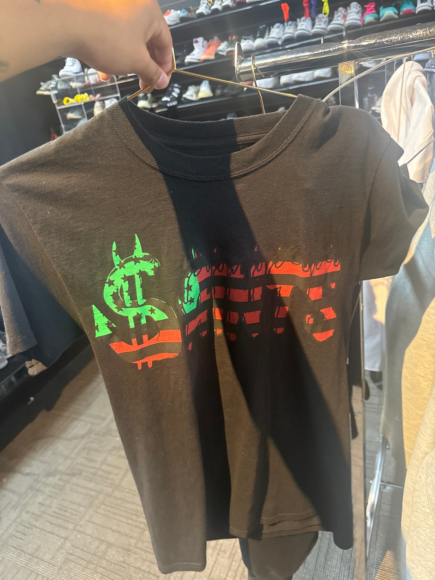 $aints Black Red/Green Tee Used