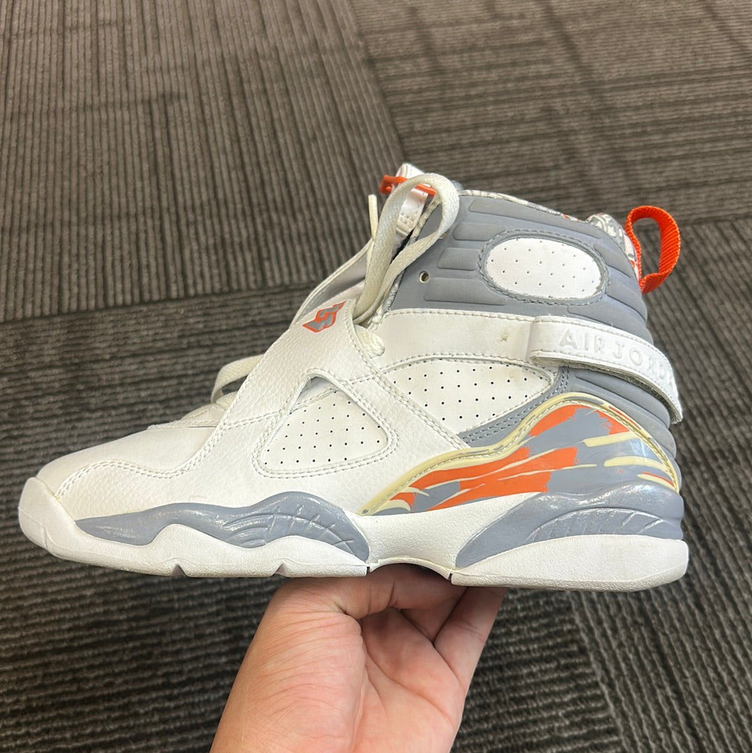 Jordan 8 White Orange GS (Used/No Box)