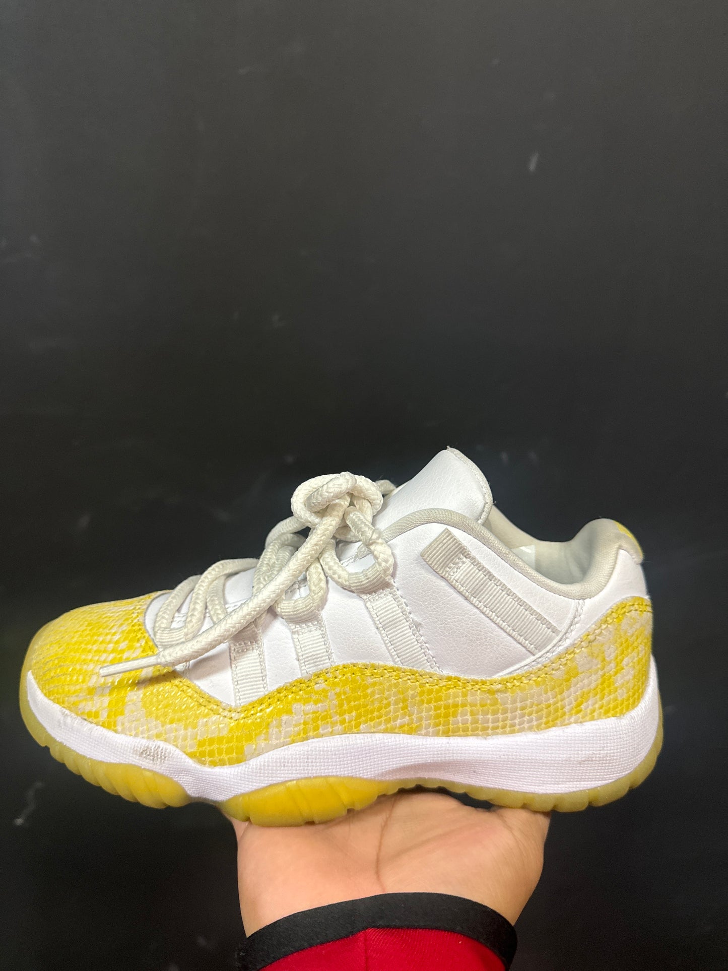 Jordan 11 Yellow Snake Skin Used W Box