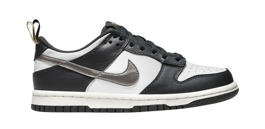 Nike Dunk Low Black White Metallic