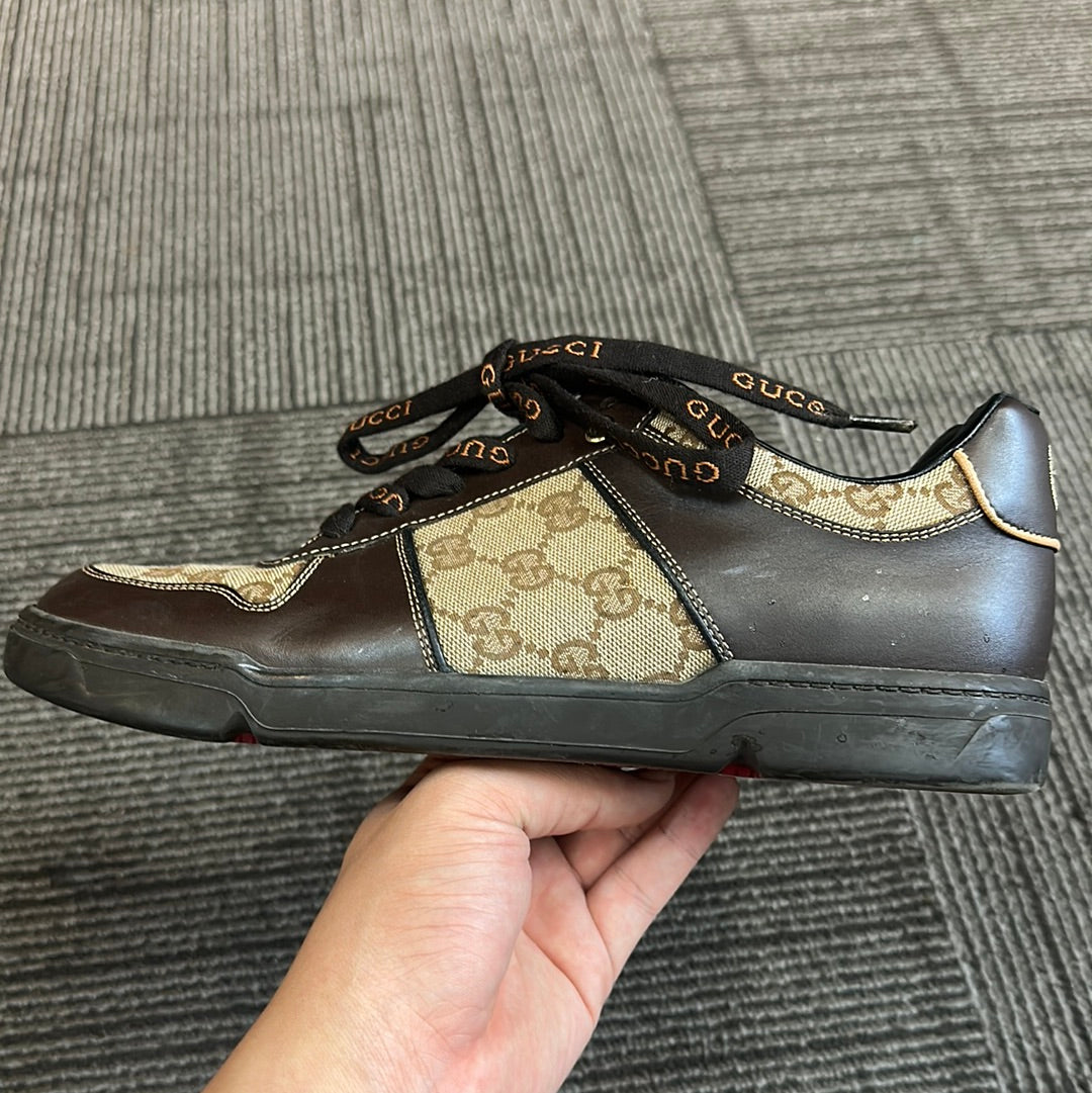 Gucci Brown Canvas Lowtop (Used/No Box