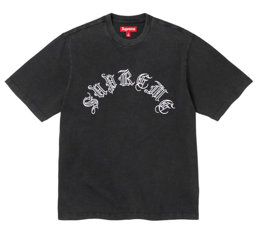 Supreme Black White Old English Tee