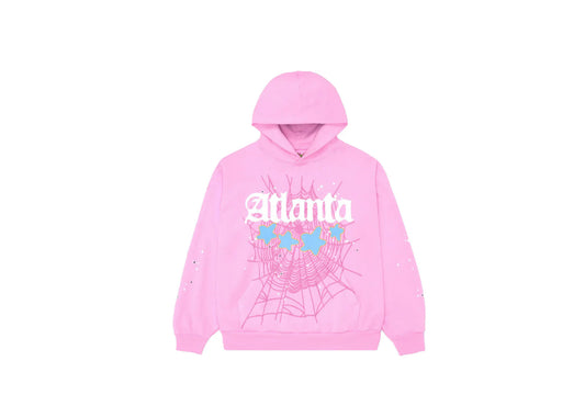 Sp5der Atlanta Pink Hoodie