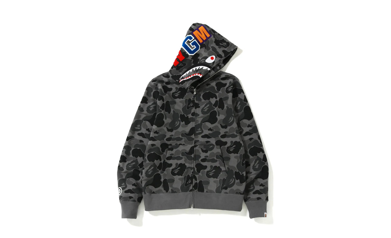 Bape Color Camo Shark Pullover Hoodie (Black)