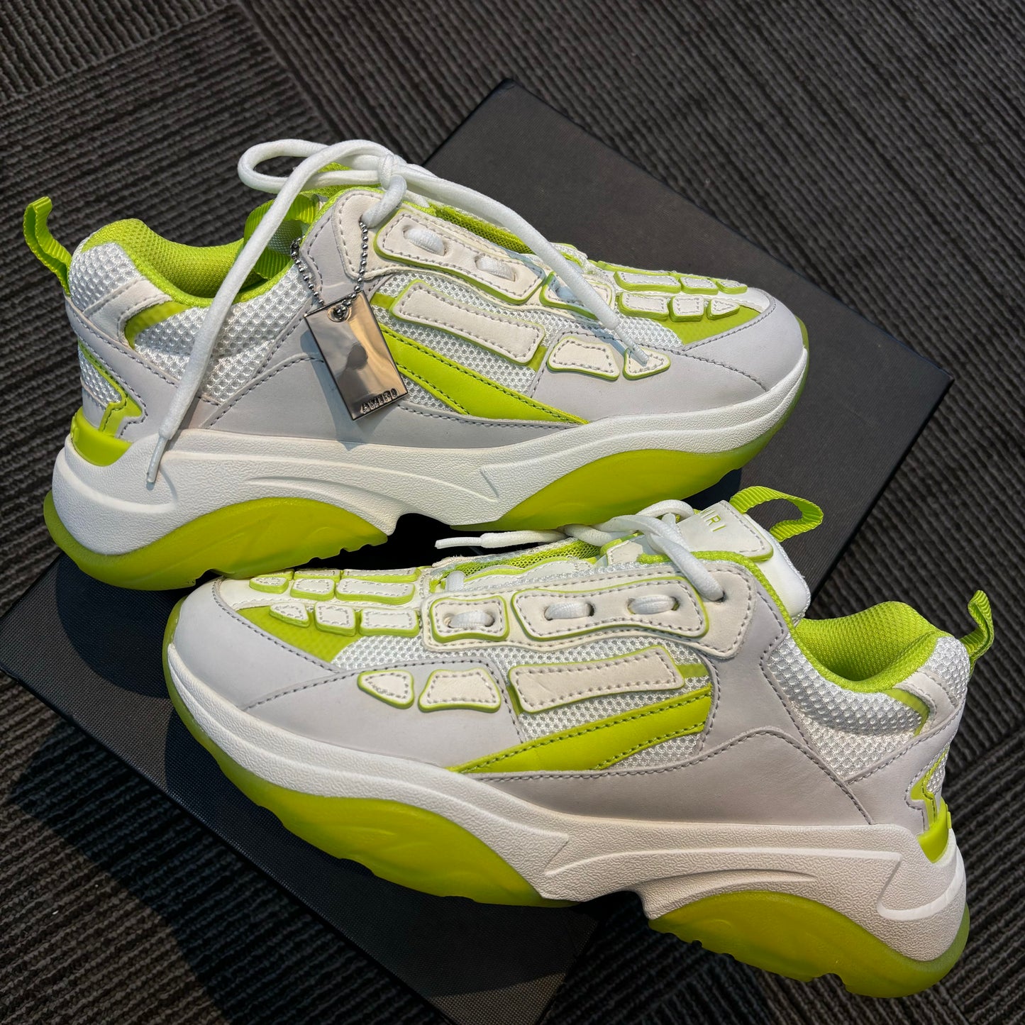 Amiri Bone Runner White Neon Green (USED)