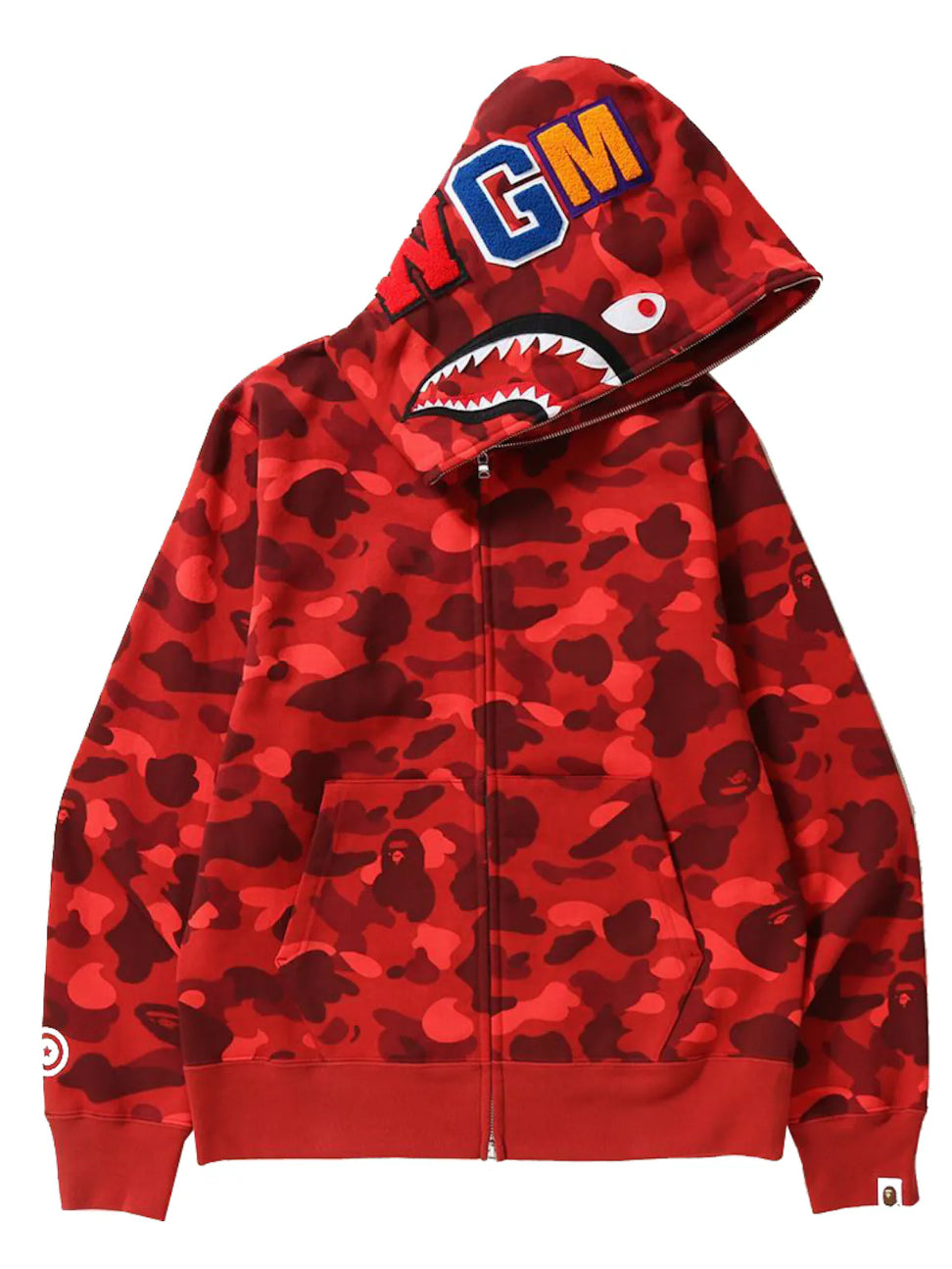 Bape Shark Full Zip Hoodie Red