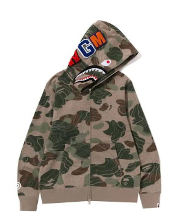 Bape Color Camo Shark Pullover Hoodie (Beige)