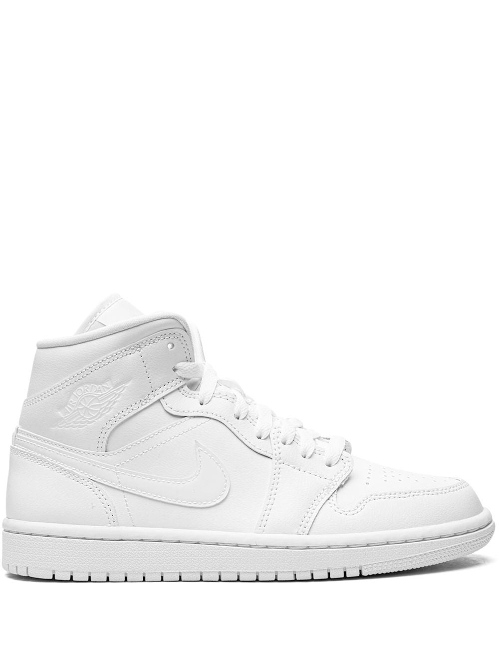 Jordan 1 Mid Triple White