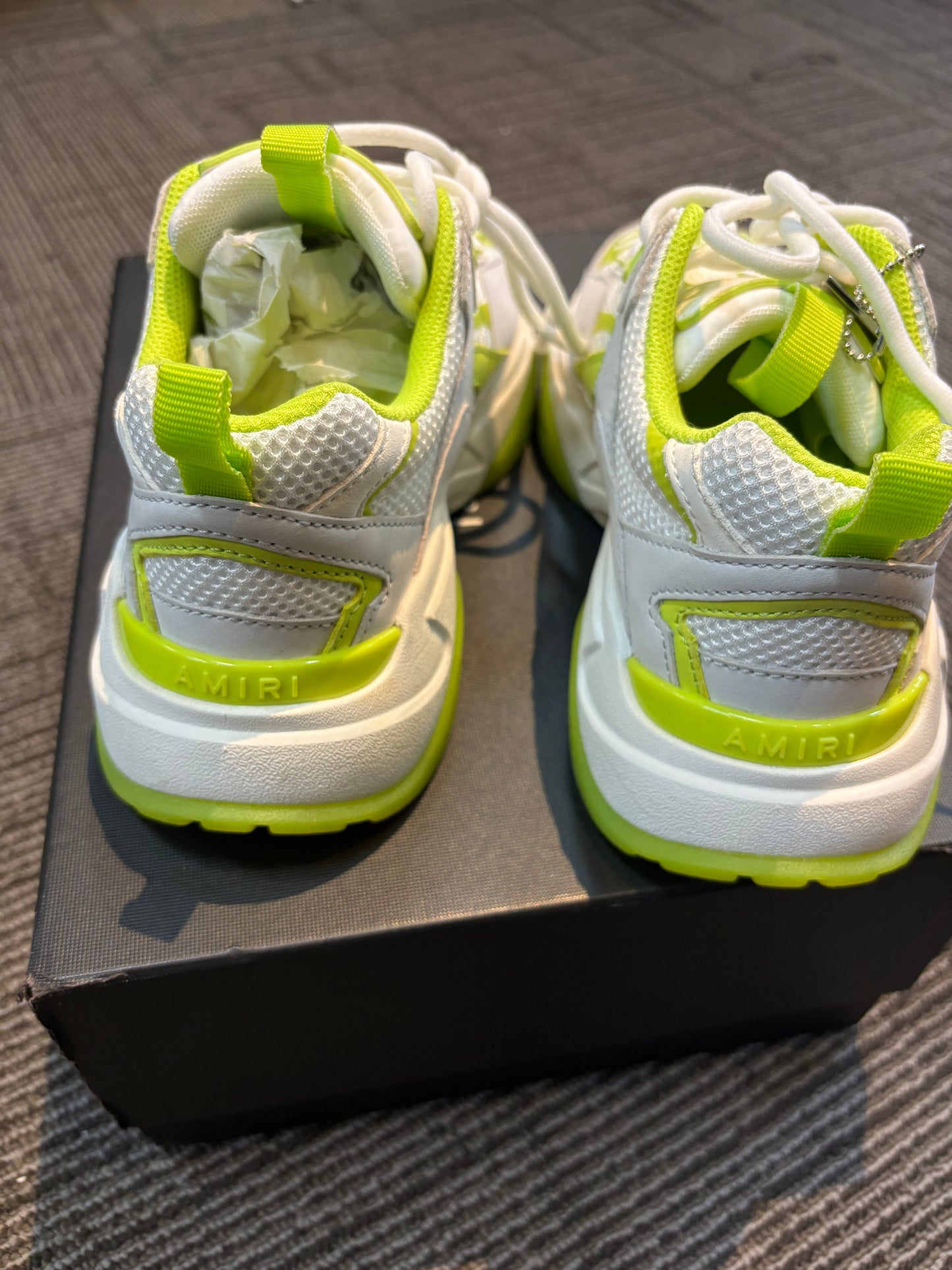 Amiri Bone Runner White Neon Green (USED)