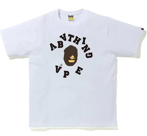 Bape Broken College White Tee