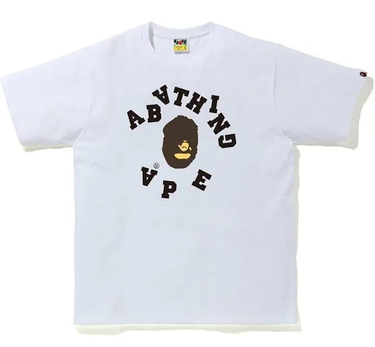 Bape Broken College White Tee